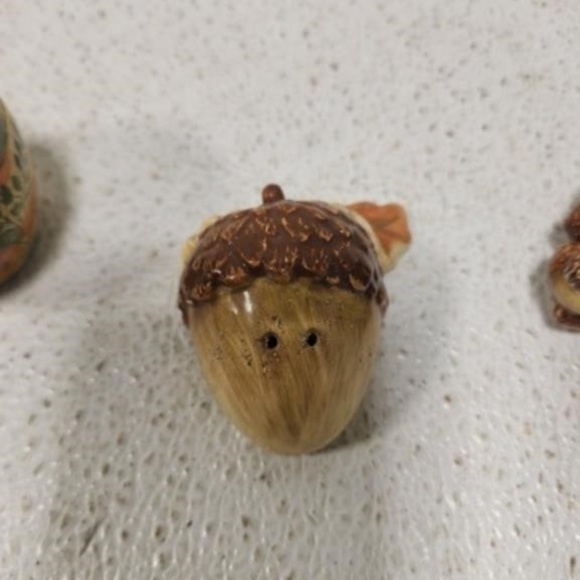 Fall Decor Salt Pepper Shakers Treasure Box Autumn Home Kitchen Squirrel Acorn - Picture 7 of 14